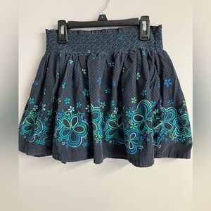 Girl’s Flared Smocked Corduroy Skirt, XL, Blues/Greens, by Old Navy